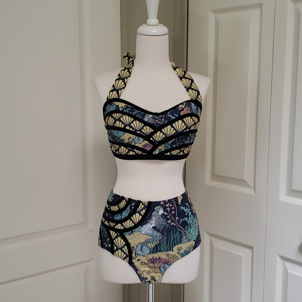Modcloth x Dupenny The Geena mermaid bikini